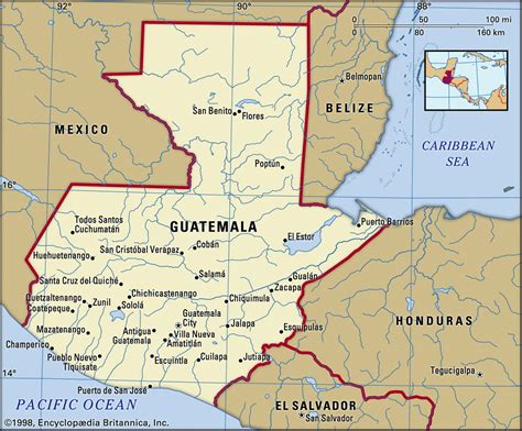 guatemala country map.